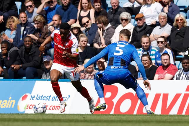 Chiedozie Ogbene on the run for Rotherham in the first half. Picture by Jim Brailsford