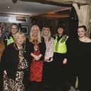 The former Mayor and Mayoress of Rotherham Cllr Jenny Andrews and Jeanette Mallinder enjoyed a visit to a previous Friendship Lunch event at the Manor Barn. They are seen with, from left to right: Joe and Cynthia Gowland, PCSO Helen Brooks, community consultant Kathy Markwick, PCSO Joy Lavelle and Lavelle and Manor Barn general manager Amelia Isherwood.