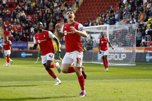 Jordan Hugill enjoys himself against West Brom. Pictures by Jim Brailsford