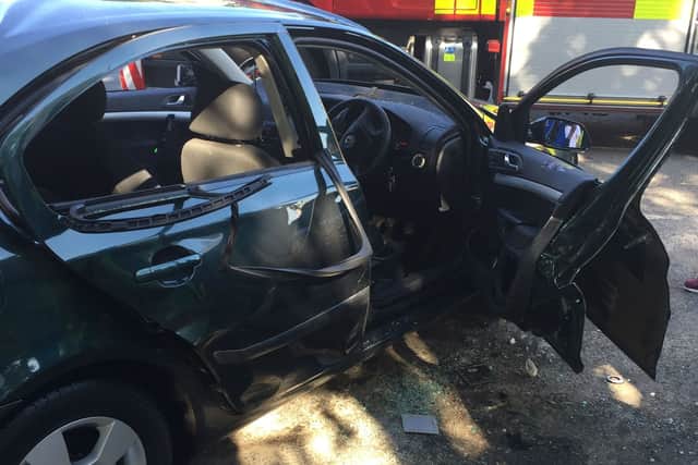PICTURED: Car bursts into flames after driver uses aerosol then lights ...
