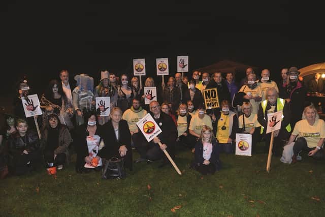 Woodsetts anti-fracking campaigners on a demonstration