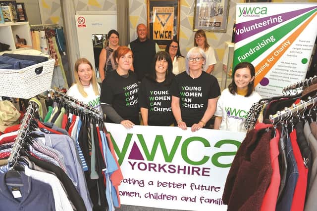The team at the YWCA Yorkshire charity shop at Conisbrough.