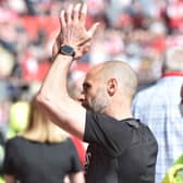 Paul Warne salutes the fans. Picture by Dave Poucher