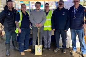 Members of the Violence Reduction Unit and staff from South Yorkshire Probation Service on their visit to Greasbrough allotments.