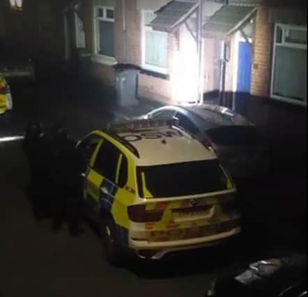 Armed police surround the property on Spalton Road, Parkgate. Picture courtesy Shaun Tommy Westbrook
