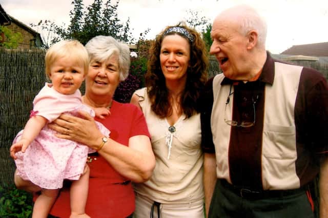 Heather Sherratt (second from right) with daughter Paige, mother Patricia and father Haydn.