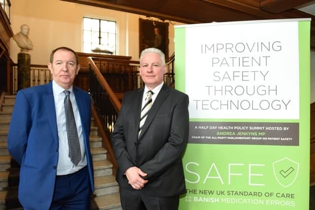 MP for Rother Valley, Sir Kevin Barron, pictured with Paul O'Hanlon, chief executive of Omnicell UK & Ireland who hosted the event.