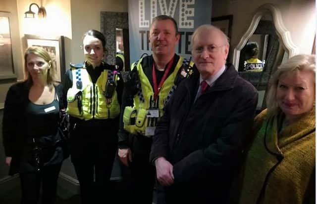 Officers from Rotherham Central Neighbourhood Policing Team with Police and Crime Commissioner Dr Alan Billings