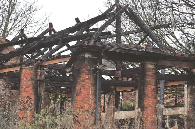 The old Maltby Hall Infant School building, which was recently damaged by fire