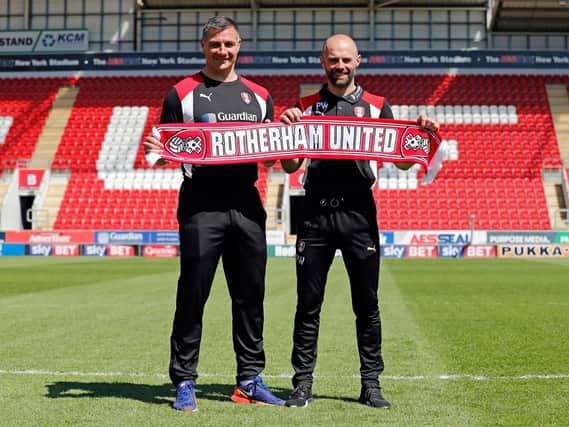 New management duo of (L-R) assistant Richie Barker and boss Paul Warne. (Pic: Jim Brailsford)
