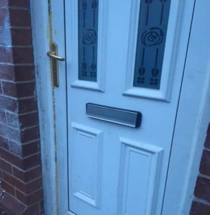 This front door at a property was found to be screwed shut when council officers visited — and the back door had no handle — posing a significant risk in case of fire.