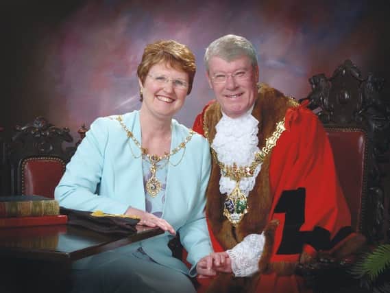Peter Wootton at his mayor-making in 2006 with wife Jean