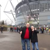 The last game of the 22-plus-year run ... pictured at Manchester City with close pal Ian Skirrow