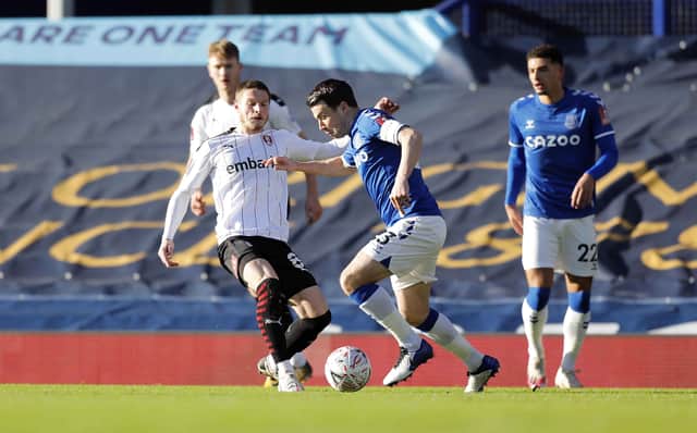 Ben Wiles in action at Everton. Picture by Jim Brailsford