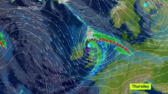 Storm Doris is expected to hit the UK on Thursday.