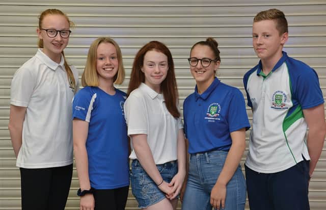 Rotherham Metro swimmers (from left) Mollie Fisher, Lucy Ellis, Abigail Jackson, Grace Russell and Luke Booth.