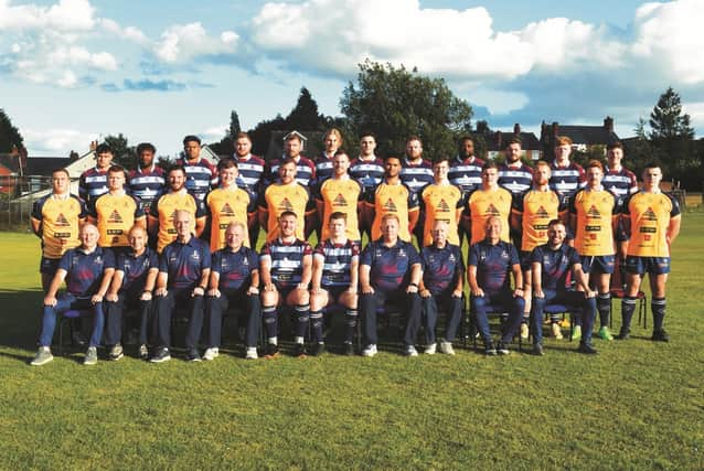 Ready to go: Rotherham Titans players and staff.
