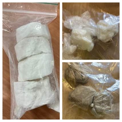 Some of the drugs seized from the raid in Swinton.