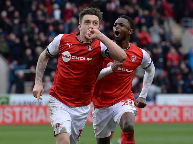 Delight for two-goal Jordan Hugill. Picture by Kerrie Beddows
