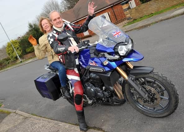 Keith Hopkins and wife Judith who are organising Rawmarsh and District Motorcycle Club's Easter Egg Run