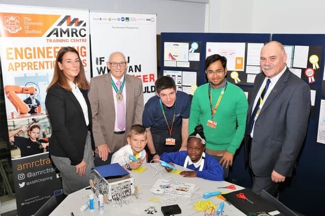 Rahul Mandal (second from right) at the launch of the new schools engineering partnership.