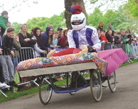 Action from Bluebell Wood's Soapbox Derby at Clifton Park