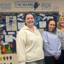 (L-R) Rosie Tilbrook nursery teacher; Rebecca Underwood, Joanne Hartshorn teaching assistant; Lisa crook EYFS lead and Natalie Lloyd teaching assistant