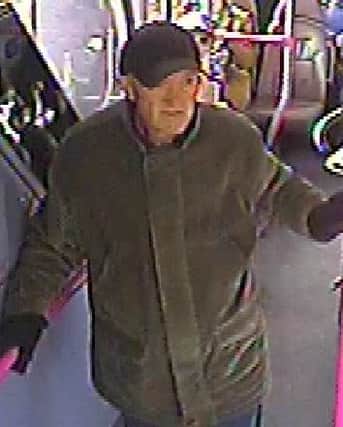CCTV of Barry Jones on the X5 bus at around 12.15pm on Tuesday, February 28