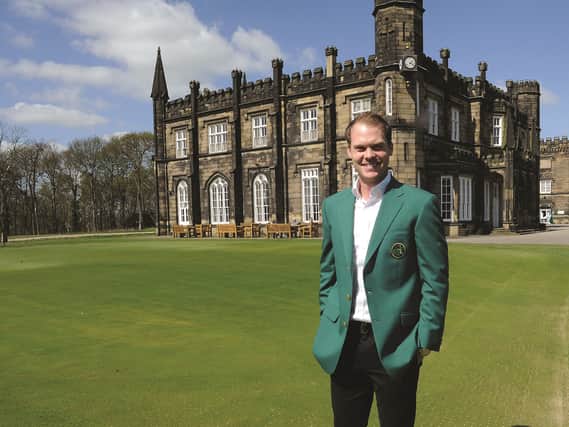 Danny WIllett outside Rotherham Golf Club following last year's Masters win