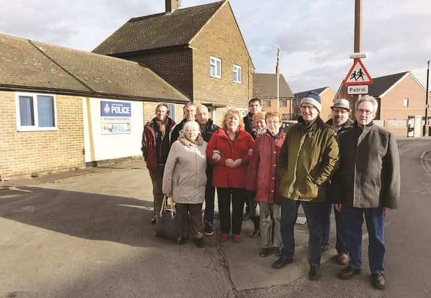 Campaigners pictured outside the former Dinnington Police Station