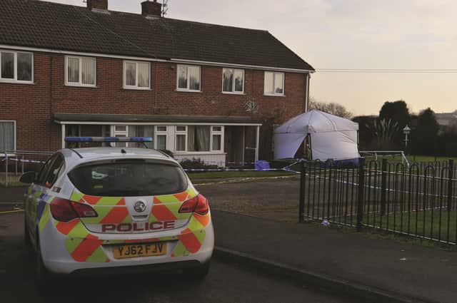 Police at the scene of Mr Fretwell's death