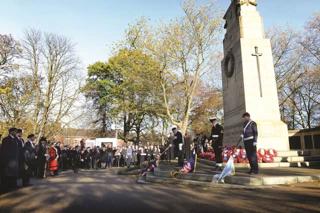 The Remembrance Day service in Clifton Park in 2016