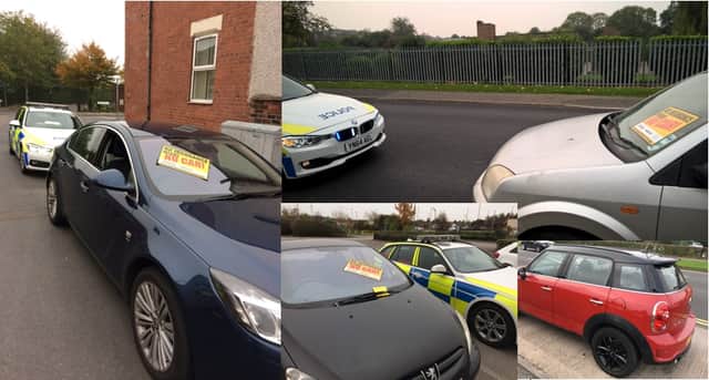 Some of the vehicles seized so far this week in South Yorkshire