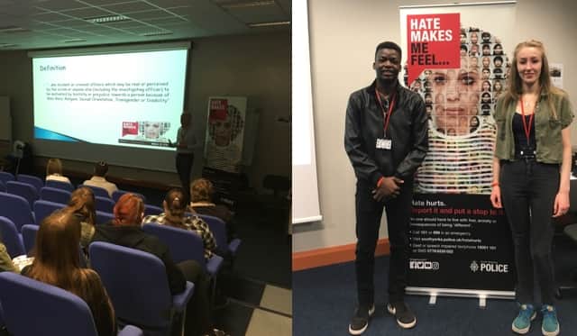 Students get the message from PC Chris Nicholson