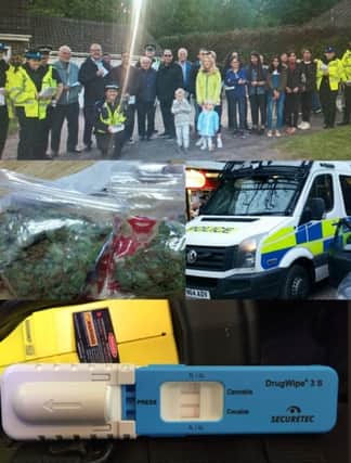 A montage of images from the Rotherham Central team's Operation Alligator work