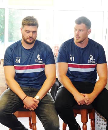 Christian Head and Matt Smith at a recent Titans' Tuesday fans session.
