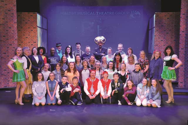 Seen onstage on opening night at the Rotherham Civic Theatre are the cast of Big, as performed by the Maltby Musical Theatre Group.
