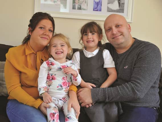 Amelia Royers is seen happy and smiling with her family, mum,Nicole; dad, Sander and bid sister Isabel (4).