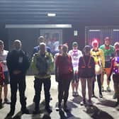 Members of Manvers Triathlon Club just before their Christmas run