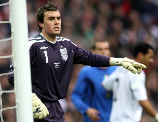Lee Camp in action for England U21s