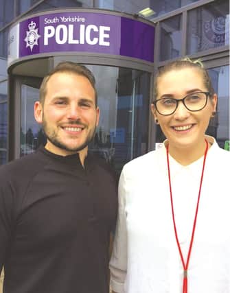 Sgt Mike Miles pictured with Nicola Dewhurst