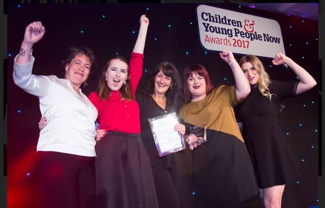 Left is Anna Feuchtwang, chief executive of National Children's Bureau; Young Inspector, Laura Crerar; Sarah Bellamy, Voice and Influence Youth Worker at Rotherham Borough Council; Young Inspectors co-ordinator Ashlea Harvey; and Anna Williamson, TV and radio presenter and ambassador for NSPCC.