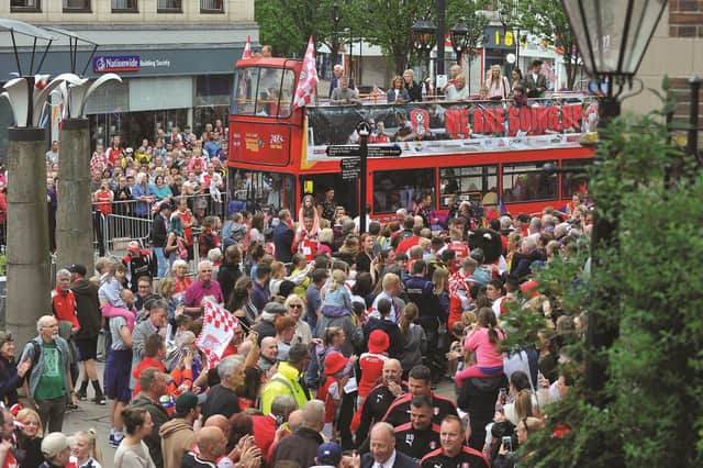 The bus arrives in All Saints' Square