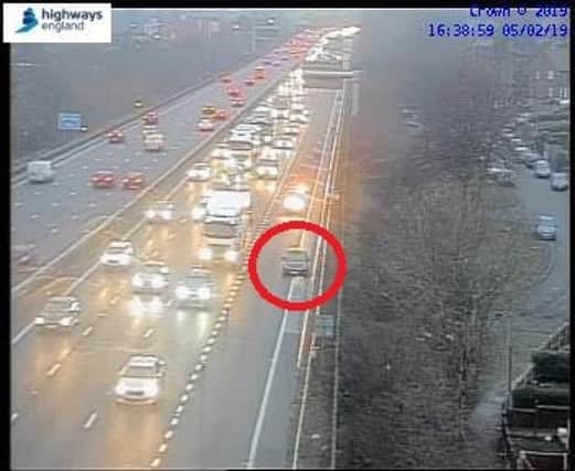 A car has broken down on the M1 southbound