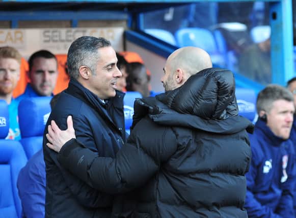 Paul Warne with Jose Gomes before kick-off