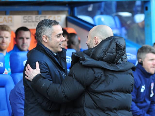 Paul Warne with Jose Gomes before kick-off