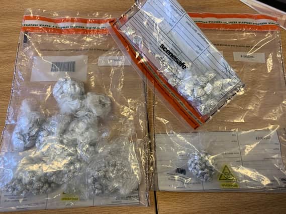 Just some of the drugs seized in the raid yesterday.