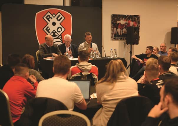 The fans forum at AESSEAL New York Stadium. Pictures by Kerrie Beddows