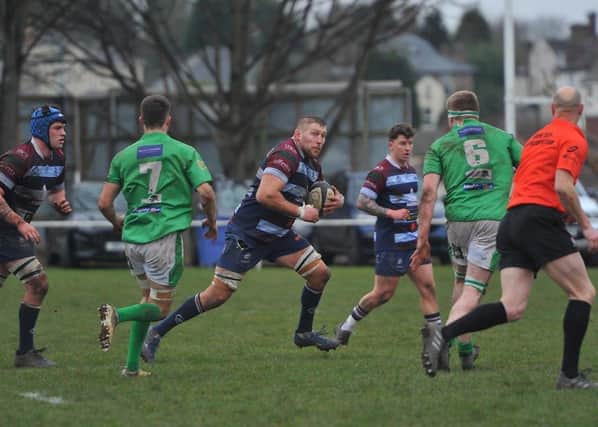 Matt Challinor tries to get Rotherham moving against Wharfedale. Picture by KERRIE BEDDOWS