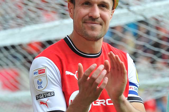 Magic moment ... Richard Wood after his last home appearance